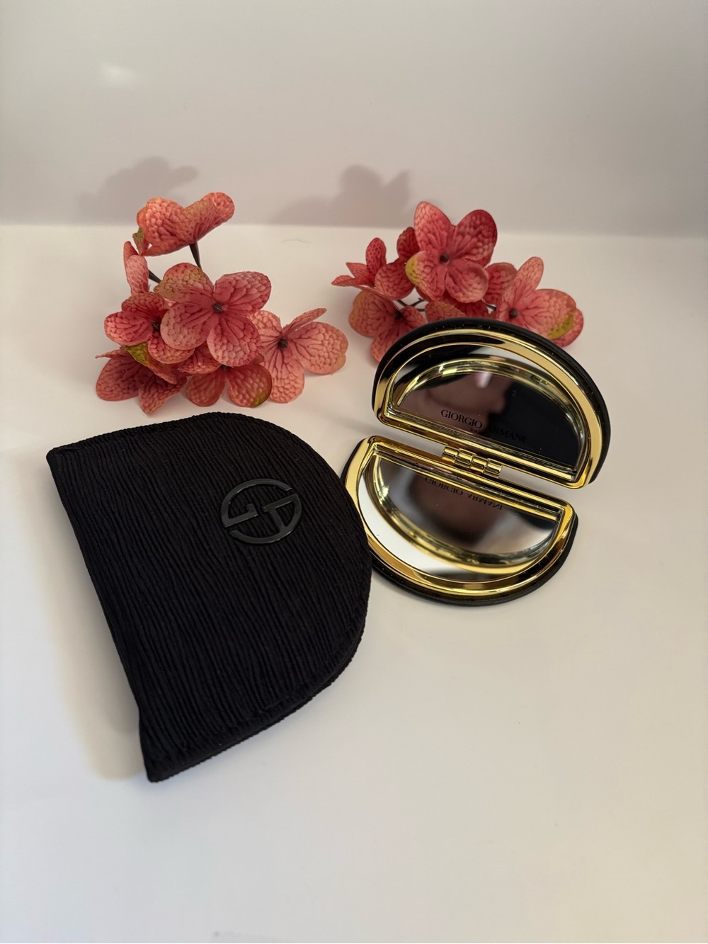 Giorgio Armani double mirror and carry case Brand New